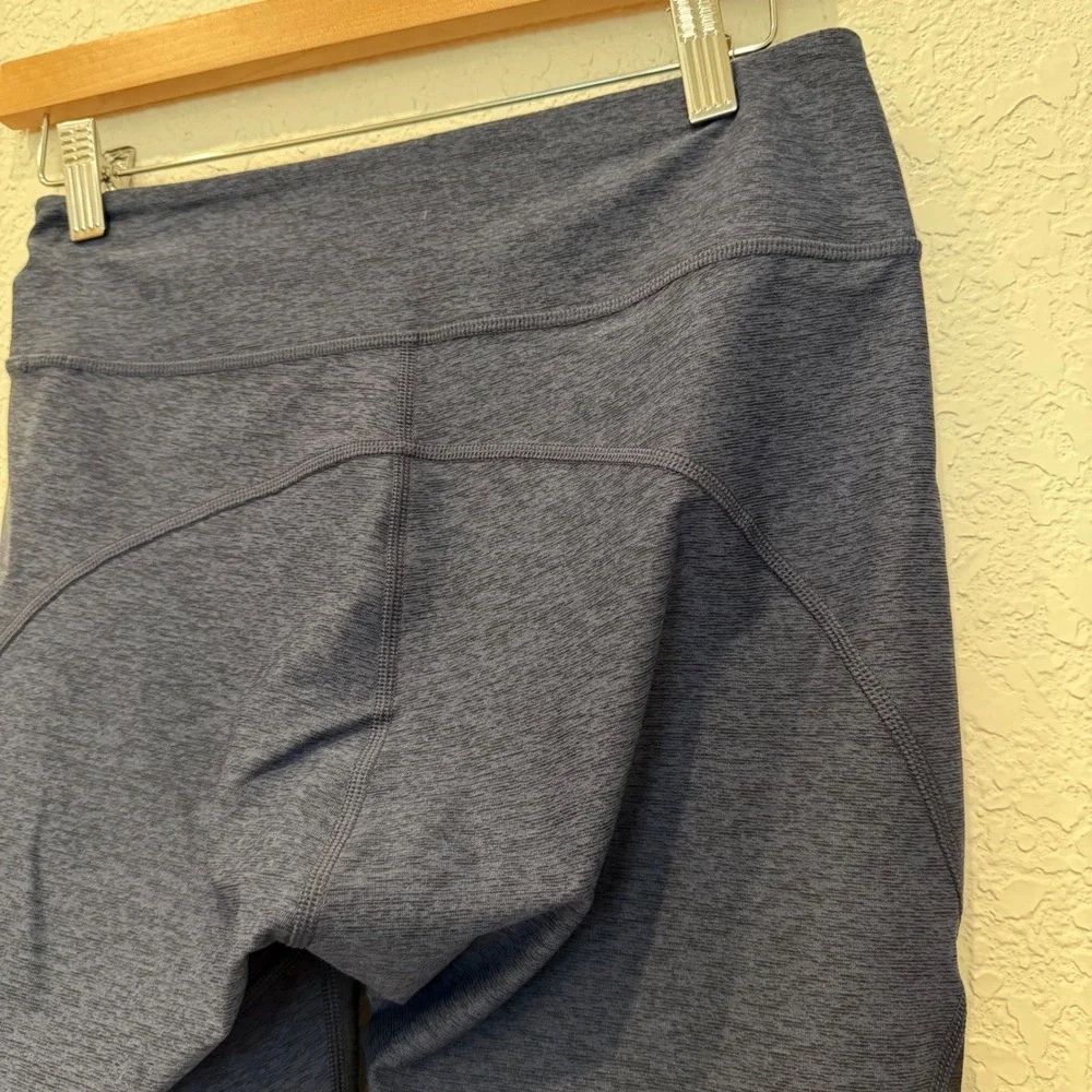 Outdoor Voices Navy‎ Blue Black Colorblock Heathered Cropped Leggings M Capri